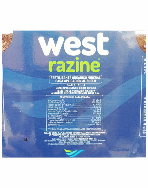 raizan 20 lt etiqueta Razine 20Lt